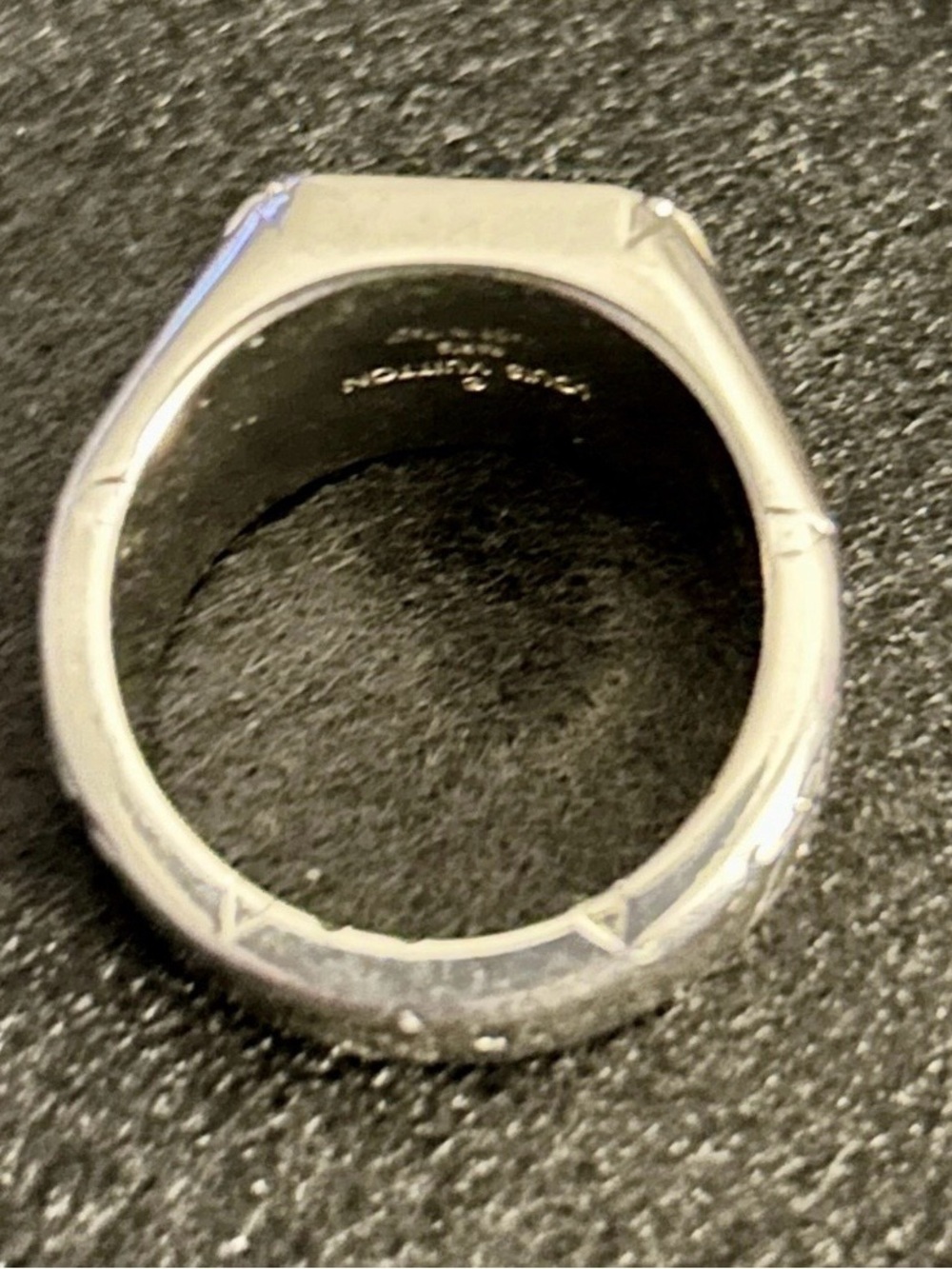Louis Vuitton Polished Silver Monogram Signet Ring - Picture 10 of 11